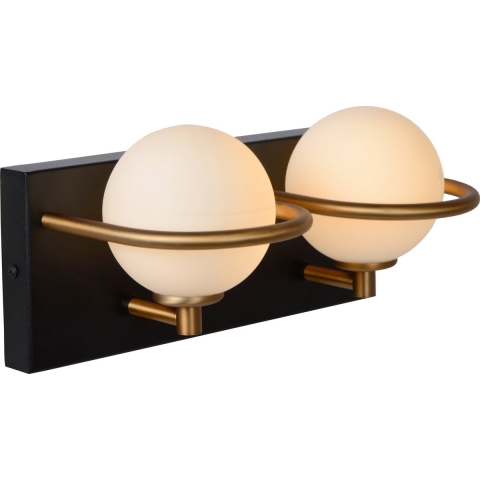 Lucide Isobel 2 Wandlamp Badkamer IP44 Zwart