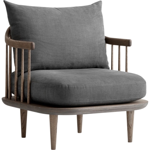 &tradition Fly SC10 Fauteuil Donkergrijs,onderstel Gerookt Eiken