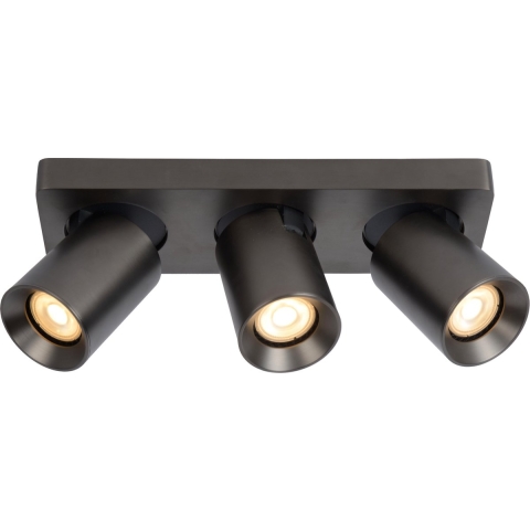 Lucide Nigel 3 Spot LED Zwart Staal