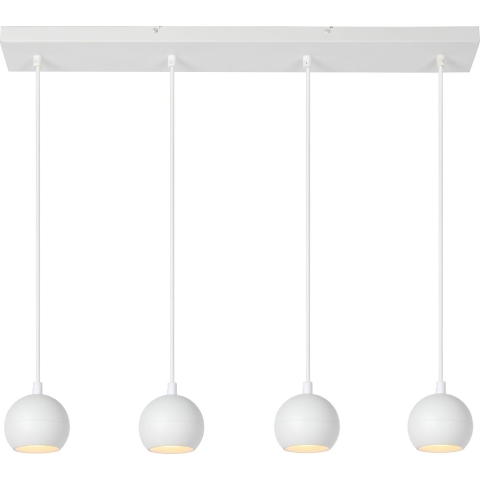 Lucide Favori 4 Cluster Hanglamp Lineair Wit