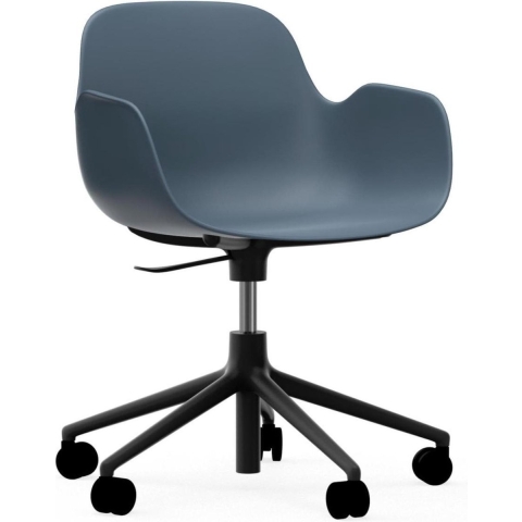 Normann Copenhagen Form Armchair Bureaustoel Met Zwart Onderstel Blauw