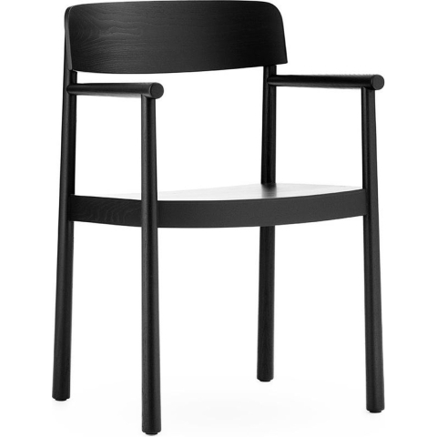 Normann Copenhagen Timb Eetkamerstoel Met Armleuning Zwart