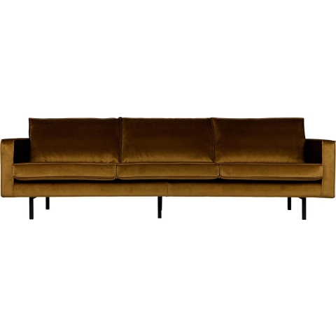 BePureHome Rodeo Velvet Bank 3-zits Honing Geel