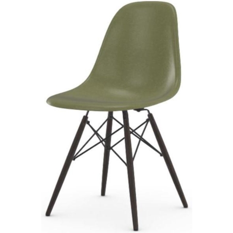 Vitra Eames DSW Fiberglass Stoel Esdoorn Zwart Sea Foam Green
