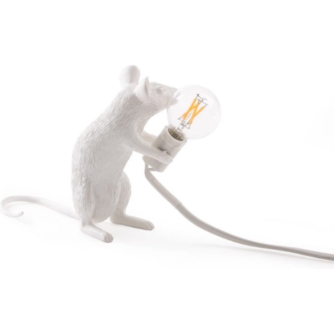 Seletti Mouse Sitting Tafellamp USB Wit