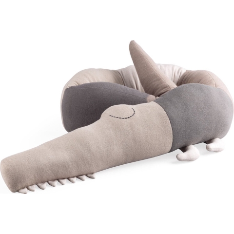 Sebra Sleepy Croc Krokodil Knuffel Gebreid Seabreeze Beige
