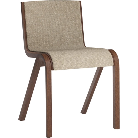 Audo Copenhagen Ready Eetkamerstoel Rood Eiken Gestoffeerd Bouclé 02