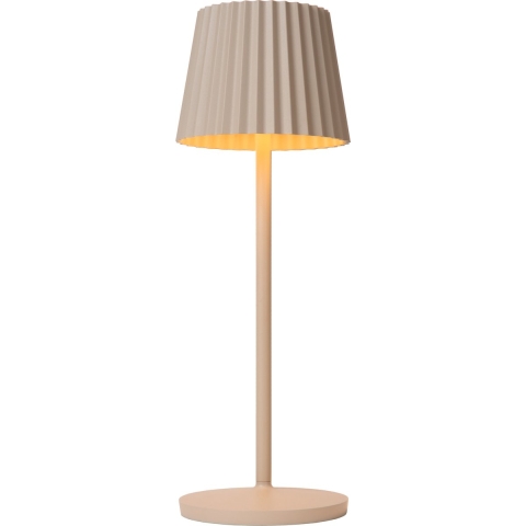 Lucide Justine Tafellamp LED Oplaadbaar Buiten IP54 Beige