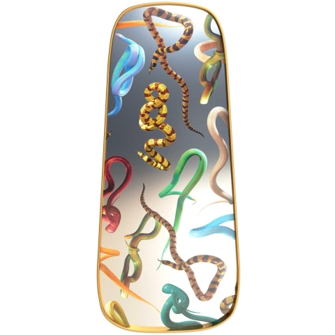 Seletti Mirror Gold Frame Spiegel 62x140 Snakes