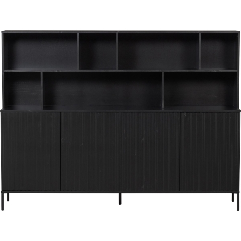 WOOOD Exclusive Gravure Wandkast Grenen Zwart