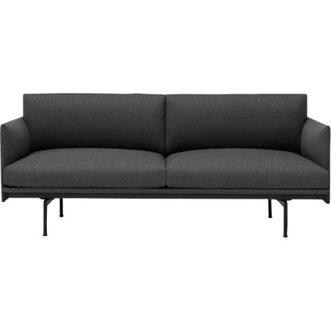 Muuto Outline Bank 2-zits Remix 163 Onderstel Zwart