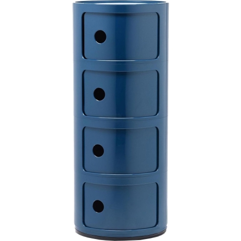 Kartell Componibili Kast Extra Large (4 Comp.)Ø32 Blauw