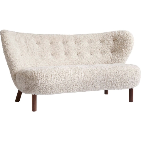 &tradition Little Petra Sofa VB2 Walnoot Sheepskin Moonlight 17mm