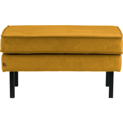 BePureHome Rodeo Velvet Hocker Ochre