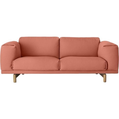 Muuto Rest Bank Tweezitter Steelcut Trio 515 Eiken Onderstel