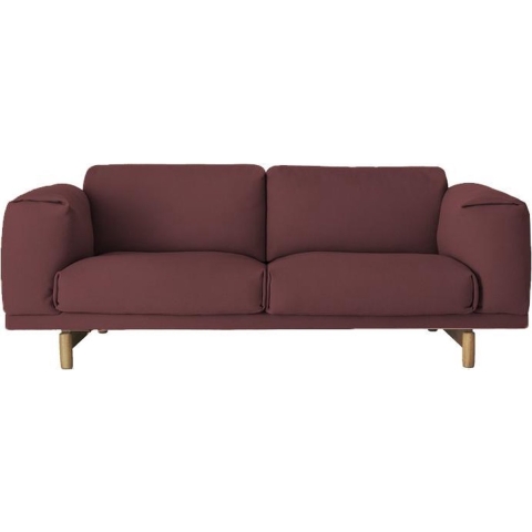 Muuto Rest Bank Tweezitter Rime 591 Eiken Onderstel