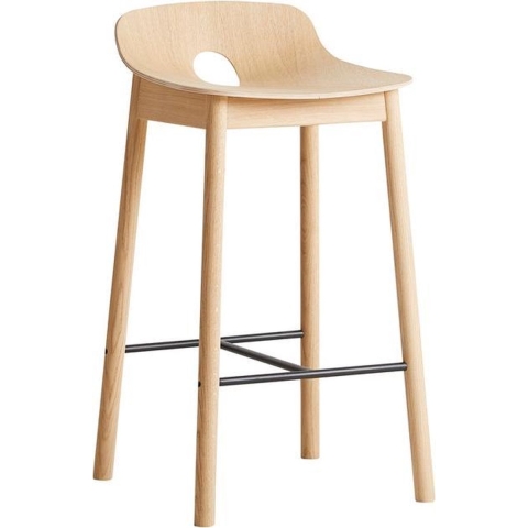 Woud Mono Barkruk 65 White Pigmented Oak