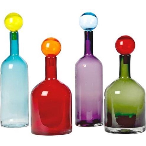 POLSPOTTEN Bubbles&Bottles Karaf Set Van 4
