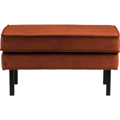 BePureHome Rodeo Velvet Hocker Rust
