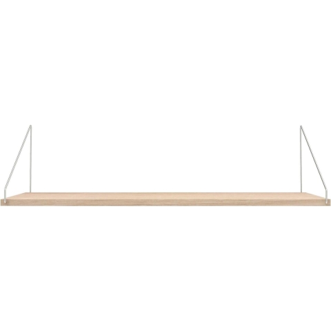 Frama Shelf Wandplank 80x27 Wit Geolied/roestvrijstaal