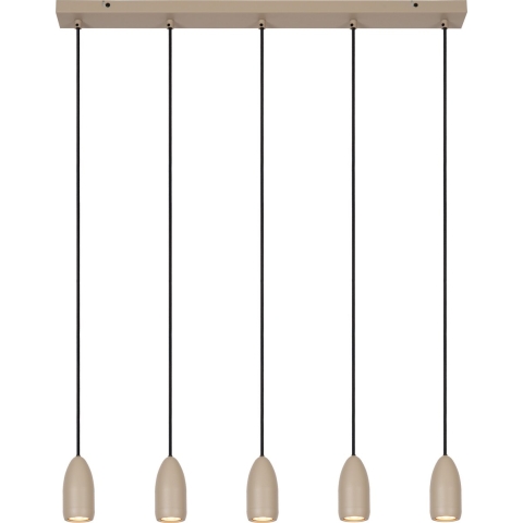 Lucide Evora 5 Cluster Hanglamp Lineair Taupe