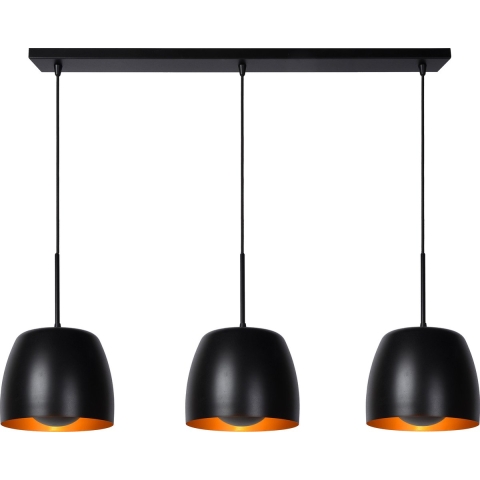 Lucide Nolan 3 Cluster Hanglamp Lineair Zwart