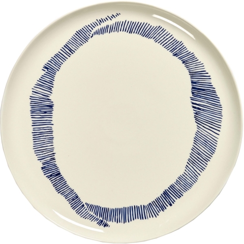 Serax Feast By Ottolenghi ServeerschaalØ35 White Stripes Blue