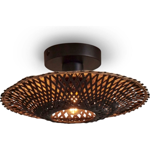 Good&Mojo Kalimantan Plafondlamp Extra SmallØ30 Zwart/naturel