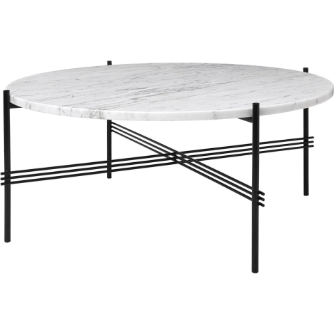 Gubi TS Salontafel 80 Zwart/wit Marmer