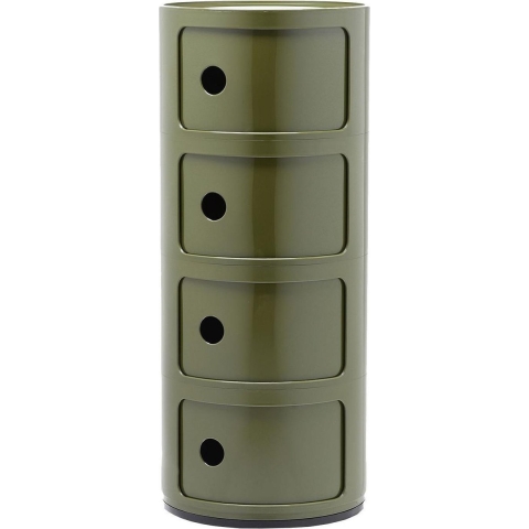 Kartell Componibili Kast Extra Large (4 Comp.)Ø32 Groen