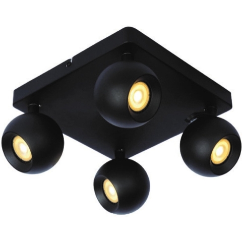 Lucide Favori 4 Spot Zwart