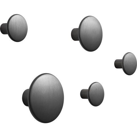 Muuto The Dots Metal Haak Set Van 5 Black