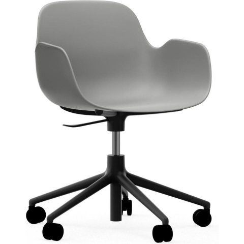 Normann Copenhagen Form Armchair Bureaustoel Met Zwart Onderstel Grijs