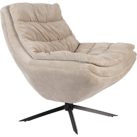 Dutchbone Vince Fauteuil Draaifauteuil Beige