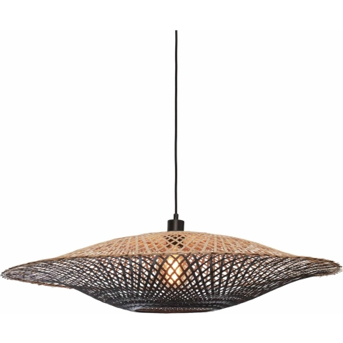 Good&Mojo Kalimantan Hanglamp Horizontaal LargeØ87 Zwart/naturel