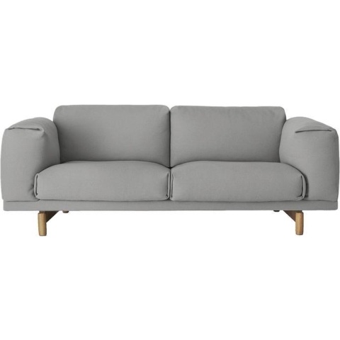 Muuto Rest Bank Tweezitter Steelcut Trio 133 Eiken Onderstel