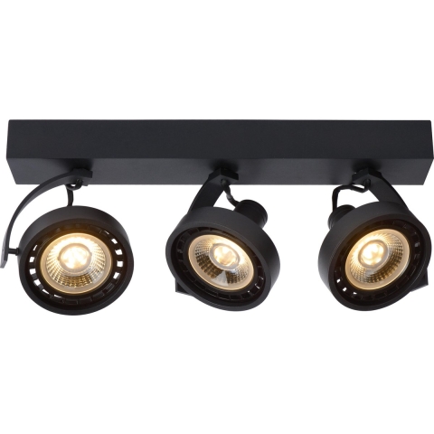 Lucide Dorian 3 Spot LED Dim To Warm Zwart