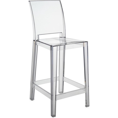 Kartell One More One More Please Vierkant Low Transparant Barkruk