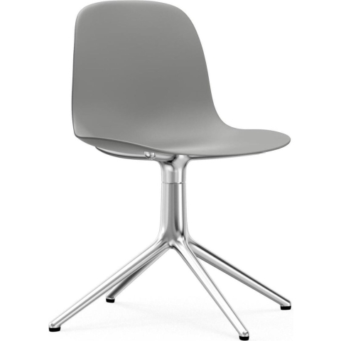 Normann Copenhagen Form Chair Swivel Stoel Met Aluminium Onderstel Grijs