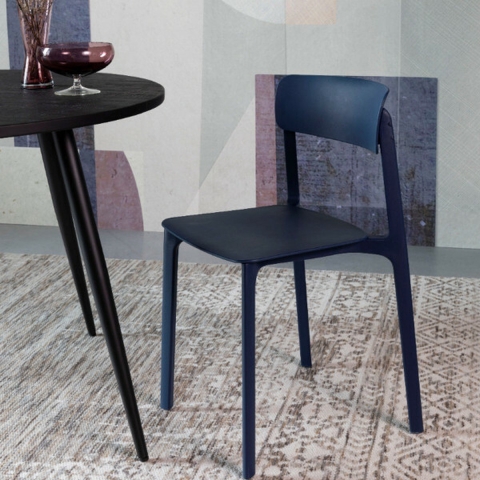 Livingstone Design James Eetkamerstoel Donkerblauw