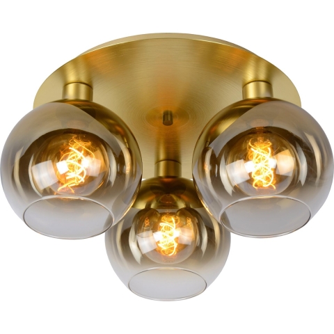 Lucide Marius 3 PlafondlampØ50 Messing
