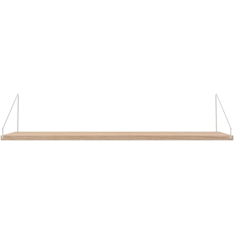 Frama Shelf Wandplank 80x20 Wit/roestvrijstaal