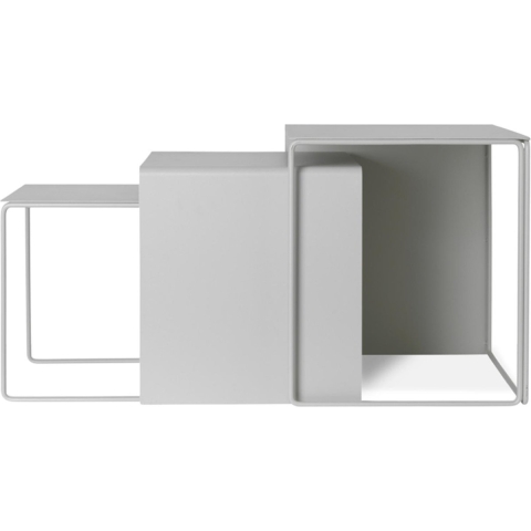 Ferm Living Cluster Tables Bijzettafel Set Van 3 Licht Grijs
