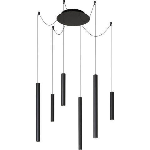 Lucide Lorenz 6 Cluster Hanglamp LED Rond Zwart