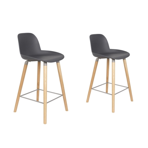 Zuiver Albert Kuip Barkruk 65cm Donkergrijs