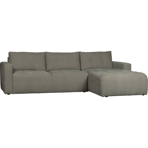 Vtwonen Bar 3-zits Bank Met Chaise Longue Rechts Warm Grijs