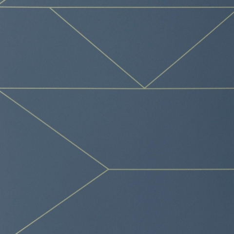 Ferm Living Lines Behang Donkerblauw
