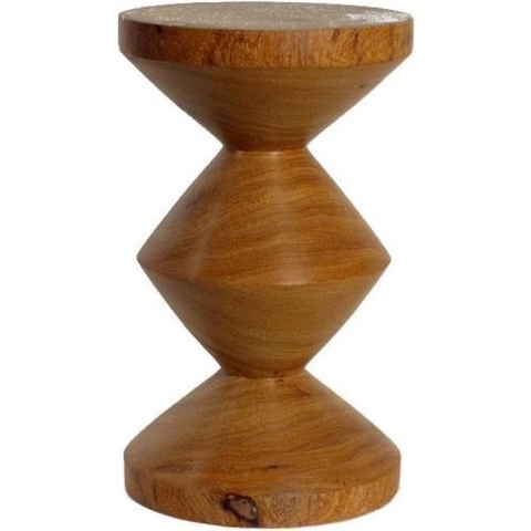 POLSPOTTEN Zig Zag Kruk Hout