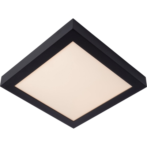 Lucide Brice 30 Plafondlamp LED Badkamer IP44 Vierkant Zwart