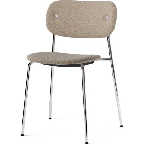 Audo Copenhagen Co Eetkamerstoel Gestoffeerd Lupo 4 Chroom